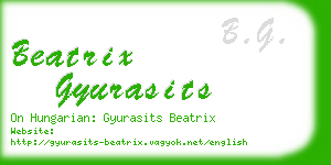 beatrix gyurasits business card